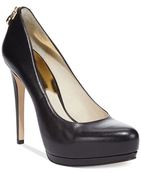 black michael kors heels|Michael Kors black high heels.